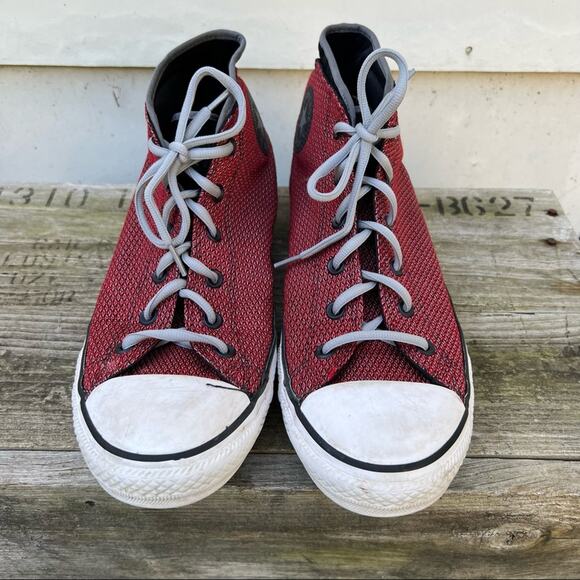 Converse all Star Syde Street Woven High Top Sneakers Maroon - Picture 2 of 7